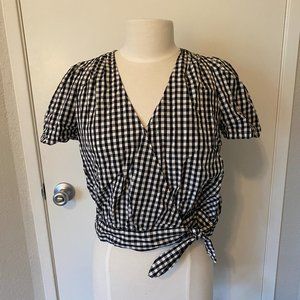 Madewell Cropped Gingham Top